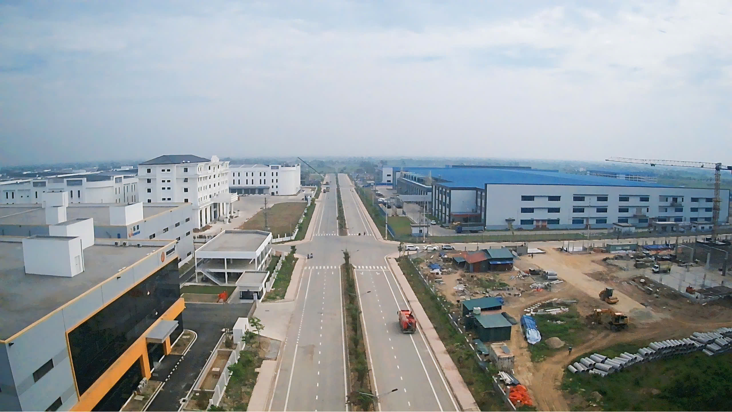 Toàn cảnh Khu công nghiệp Mỹ Thuận từ trên cao – hạ tầng đồng bộ, vị trí chiến lược tại Nam Định